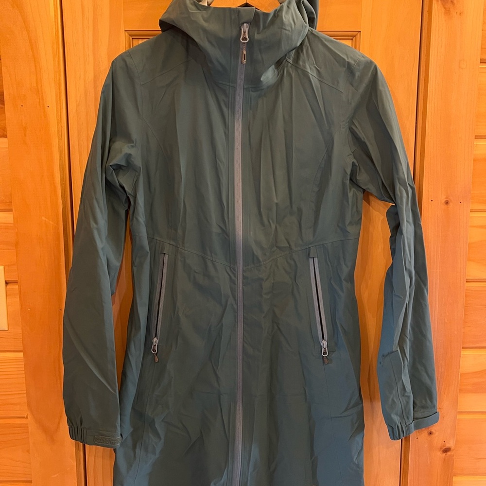 OR Women's Dk.Teal Hooded Rain Jacket